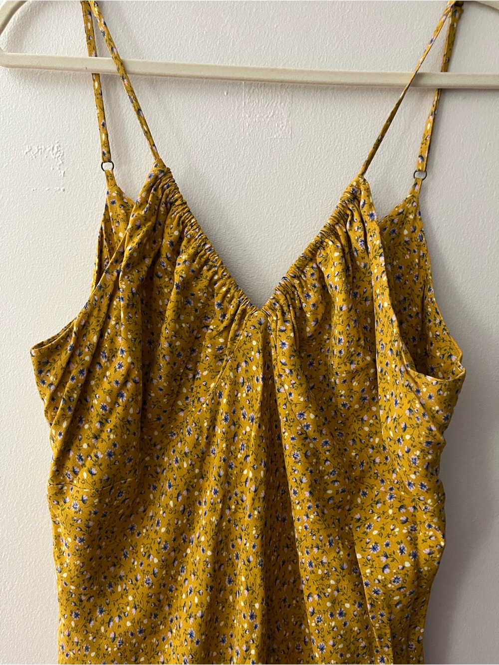 wild fable Mustard Yellow Spaghetti-Strap Midi Dress